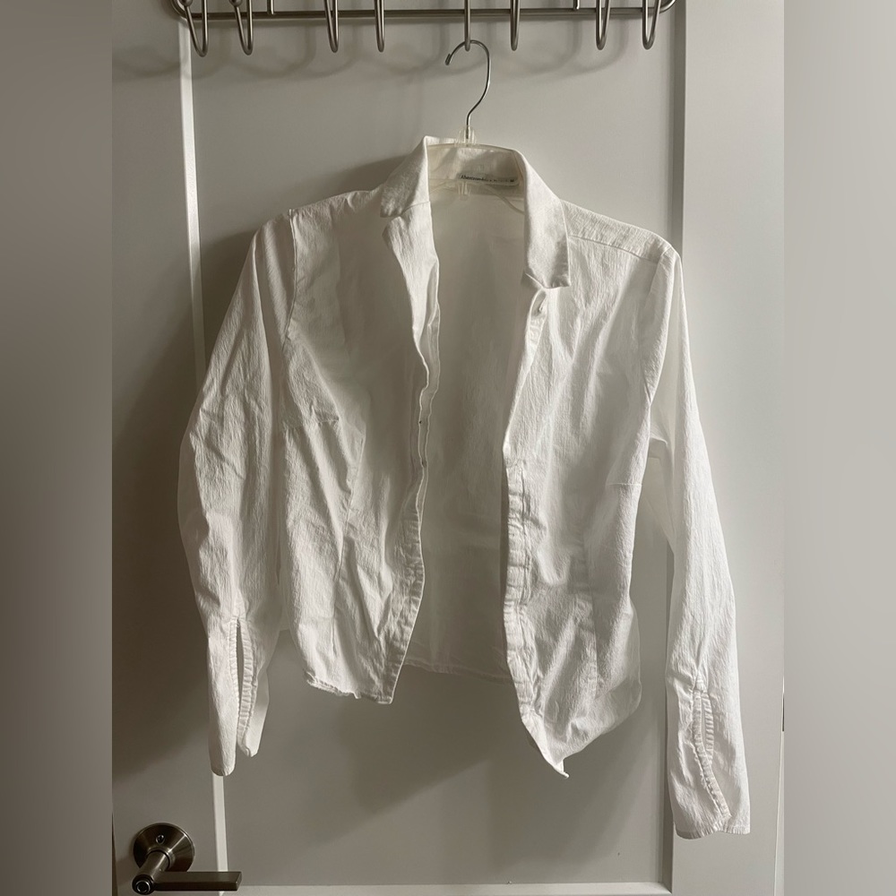 Abercrombie Long Sleeve White Top